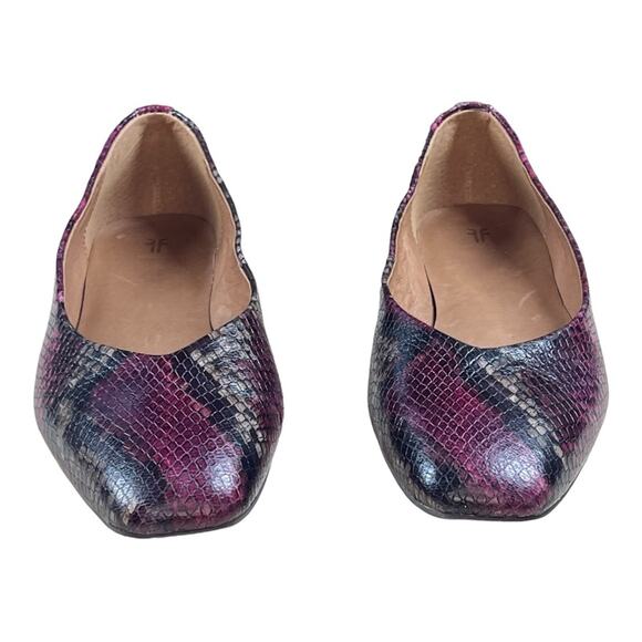 Frye Dana Ballet Flats In Multi Berry Reptile Womens Size 8 - Picture 3 of 5
